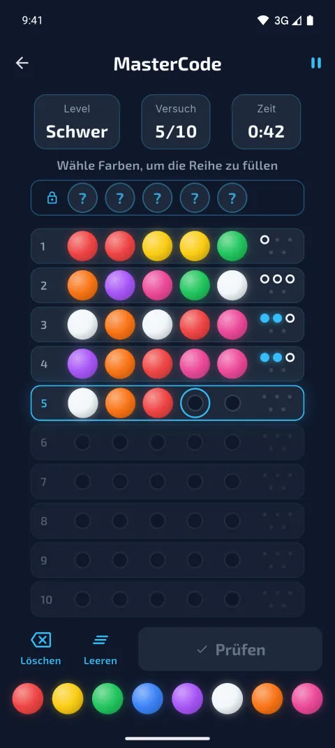 MasterCode-Spielszene